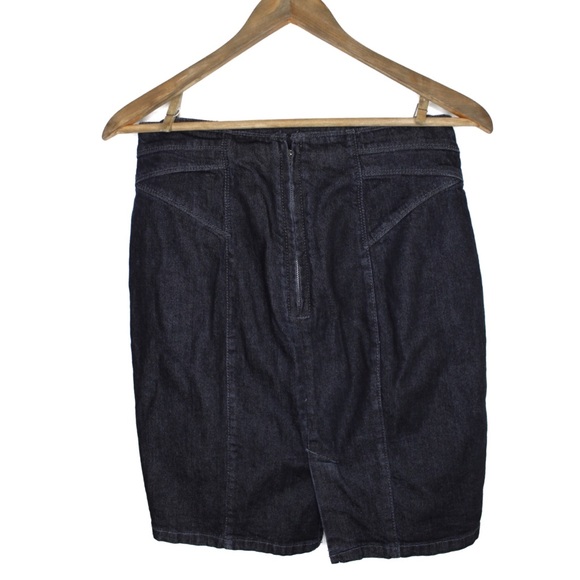 Ann Taylor Dark Denim Wash Jean Midi Skirt 6 Petite - Picture 5 of 6